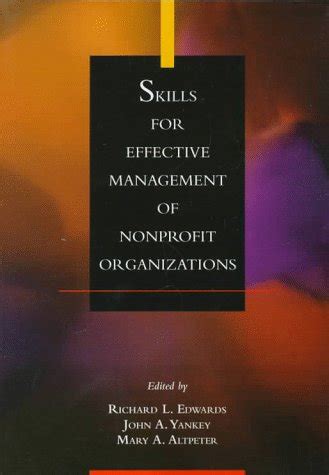 skills for effective management of nonprofit organizations PDF